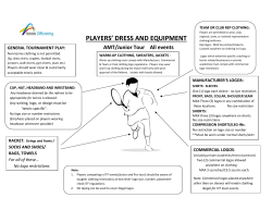 PLAYERS` DRESS AND EQUIPMENT