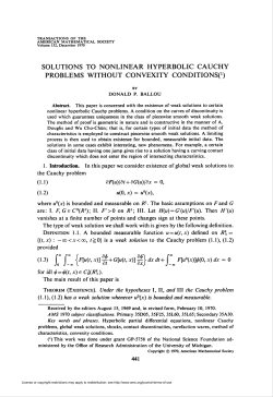 SOLUTIONS TO NONLINEAR HYPERBOLIC CAUCHY PROBLEMS