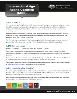 International Age Rating Coalition (IARC)