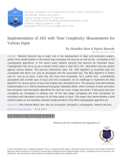 Implementation of AES with Time Complexity