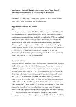 Supplementary Material: Multiple evolutionary origins of Australian