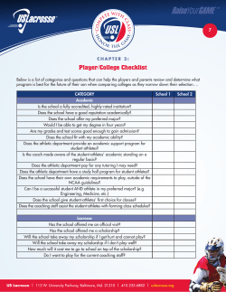 Player/College Checklist
