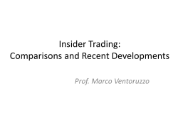 Insider Trading: Comparisons and Recent Developments