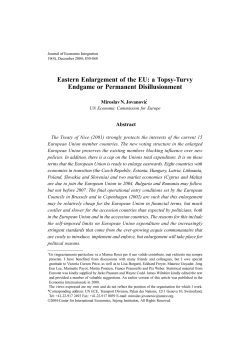 Eastern Enlargement of the EU: a Topsy