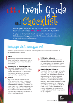 Little Event Guide and Checklist