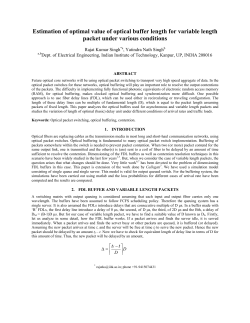 Estimation of optimal value of optical buffer length for variable length