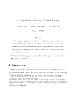 An Equilibrium Theory of Credit Rating