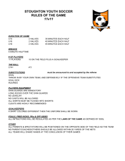 Rules of Play U14-U18 - Stoughton Youth Soccer League