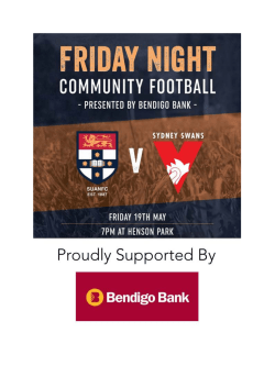 SUANFC vs Sydney Swans Matchday Record