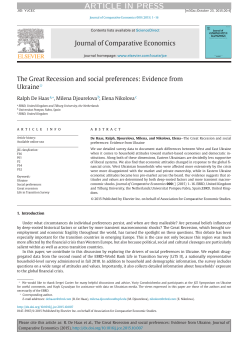 The Great Recession and social preferences: Evidence from