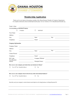 Membership Application - Ghana