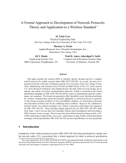 A Formal Approach to Development of Network Protocols: Theory