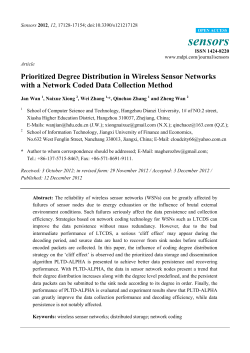 Prioritized Degree Distribution in Wireless Sensor Networks