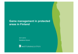 Game management in protected areas in Finland