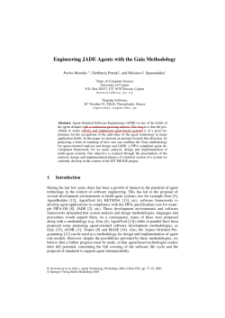 Engineering JADE Agents with the Gaia Methodology
