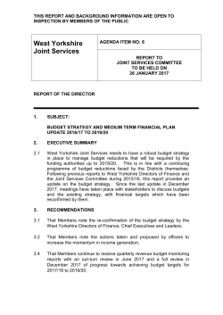 4. Agenda 8 Budget Strategy update