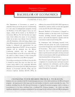 Bachelor of Economics