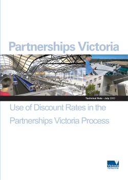Use of Discount Rates in the Partnerships Victoria Process
