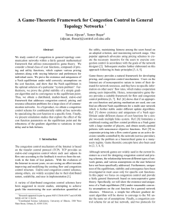 A Game-Theoretic Framework for Congestion