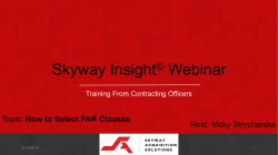 How to Select FAR Clauses - Skyway Acquisition Solutions