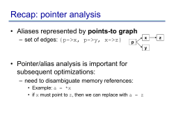 S1: l := new Cons p := l S2: t