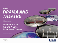 OCR AS and A Level Drama and Theatre