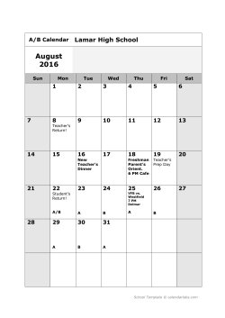A/B Calendar 2016-2017