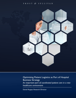 Optimizing Patient Logistics as Part of Hospital Business Strategy