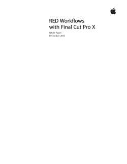 RED Workflows with Final Cut Pro X