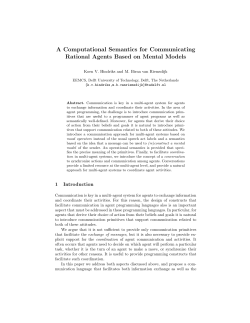 A Computational Semantics for Communicating Rational Agents
