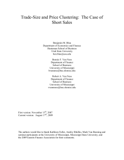 Trade-Size and Price Clustering: The Case of Short Sales