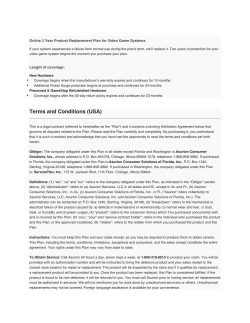 Terms and Conditions (USA)