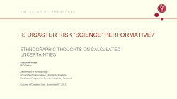 Is Disaster Risk Expertise Performative?