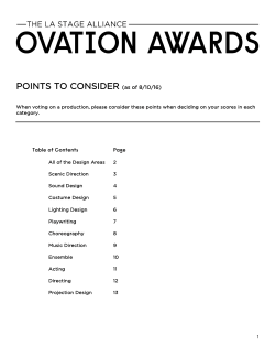 POINTS TO CONSIDER (as of 8/10/16)