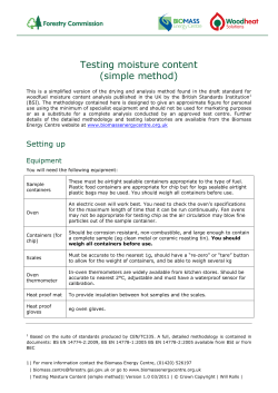 Testing moisture content (simple method)