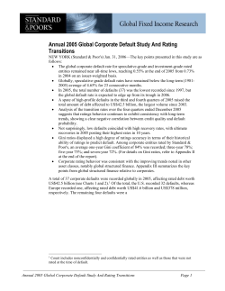 Annual 2005 Global Corporate Default Study And Rating Transitions