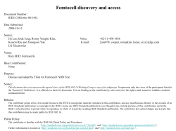 Handover Femtocell entry from connected macro BS
