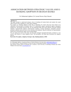 association between strategic values and e-banking