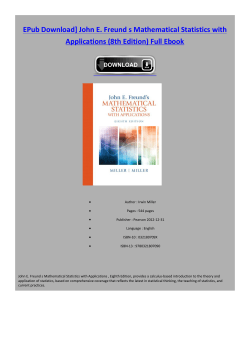 EPub Download] John E. Freund s Mathematical Statistics with