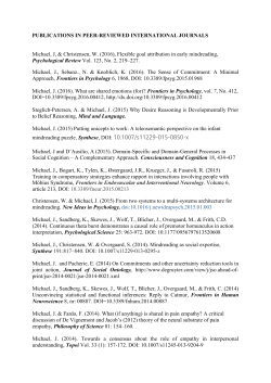 PUBLICATIONS IN PEER-REVIEWED INTERNATIONAL