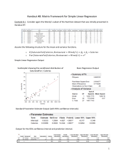 Creating the X matrix - Winona State University