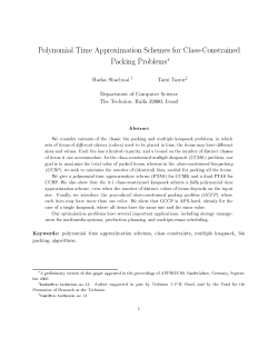 Polynomial Time Approximation Schemes for Class