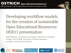 OER11 Presentation Final - OSTRICH project blog for University of