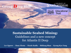 Sustainable Seabed Mining: Group Deep Blue