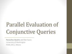 Parallel Evaluation of Conjunctive Queries