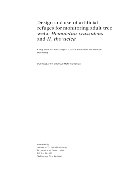 Design and use of artificial refuges for monitoring adult tree weta