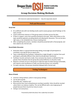 Group Decision Making Methods - Oregon 4-H
