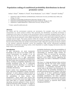 Population Coding Of Conditional Probability Distributions
