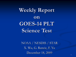 GOES-14 PLT Science Test Report 20091218