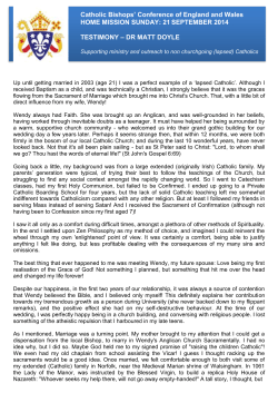 HMS14-returners-m-doyle - The Catholic Church for England